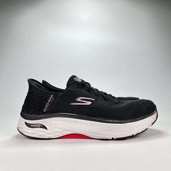 Skechers Slip ins Black Red Walking Sneakers Comfort 220347WW Men's Size 9 - Picture 1 of 10